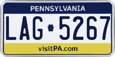 PA license plate LAG5267