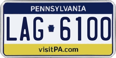 PA license plate LAG6100