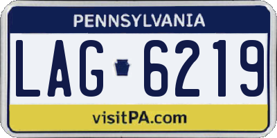 PA license plate LAG6219