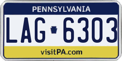 PA license plate LAG6303