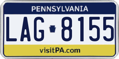 PA license plate LAG8155