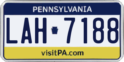 PA license plate LAH7188