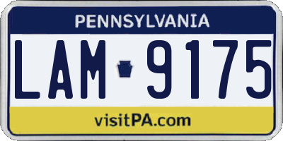 PA license plate LAM9175