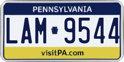 PA license plate LAM9544