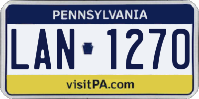 PA license plate LAN1270