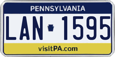 PA license plate LAN1595