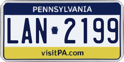 PA license plate LAN2199