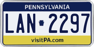 PA license plate LAN2297