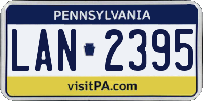 PA license plate LAN2395