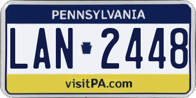 PA license plate LAN2448