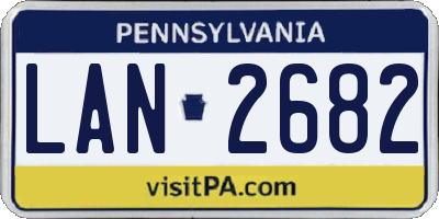 PA license plate LAN2682