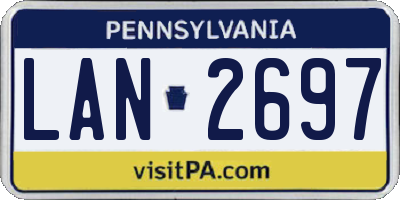 PA license plate LAN2697