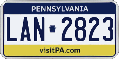 PA license plate LAN2823