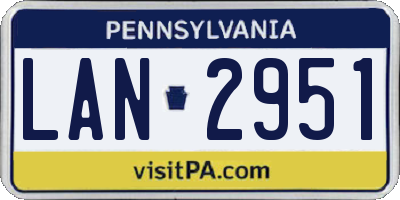 PA license plate LAN2951