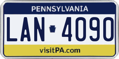 PA license plate LAN4090