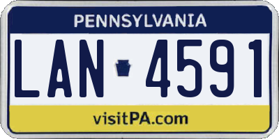 PA license plate LAN4591