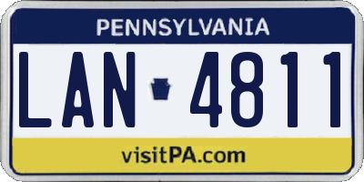 PA license plate LAN4811