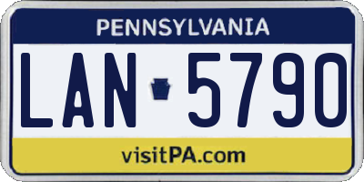 PA license plate LAN5790