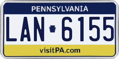 PA license plate LAN6155