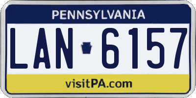 PA license plate LAN6157