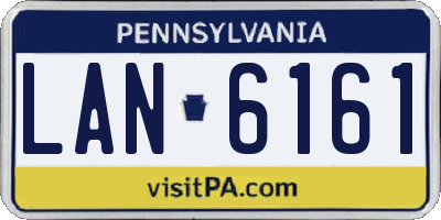 PA license plate LAN6161