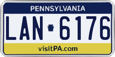 PA license plate LAN6176