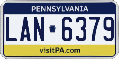 PA license plate LAN6379