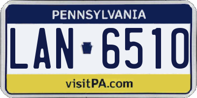 PA license plate LAN6510