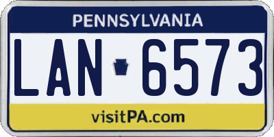 PA license plate LAN6573