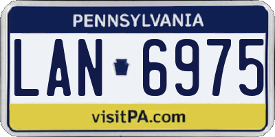 PA license plate LAN6975