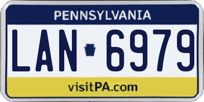 PA license plate LAN6979