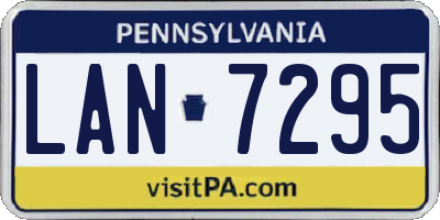 PA license plate LAN7295