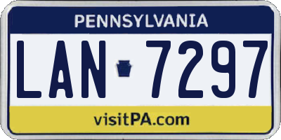 PA license plate LAN7297