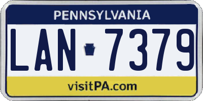 PA license plate LAN7379