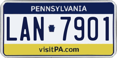 PA license plate LAN7901