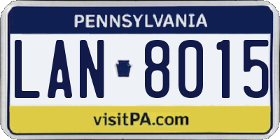 PA license plate LAN8015