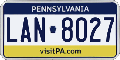 PA license plate LAN8027
