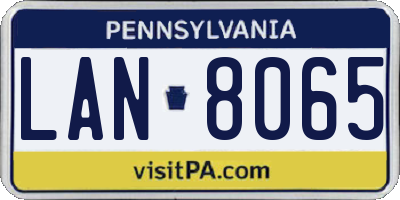 PA license plate LAN8065