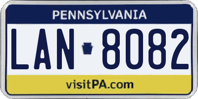 PA license plate LAN8082