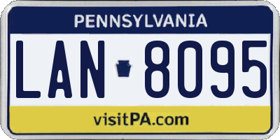 PA license plate LAN8095