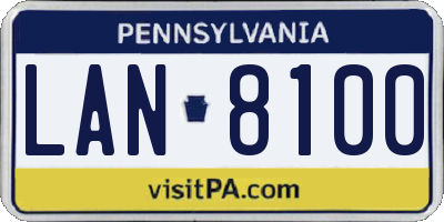 PA license plate LAN8100