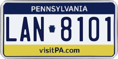 PA license plate LAN8101
