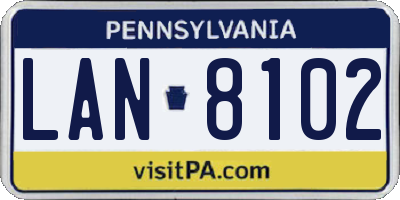 PA license plate LAN8102