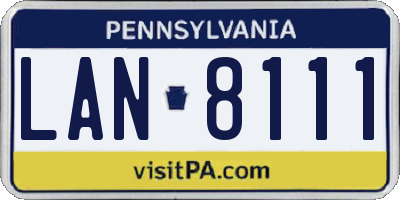 PA license plate LAN8111