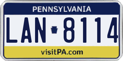 PA license plate LAN8114