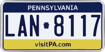 PA license plate LAN8117