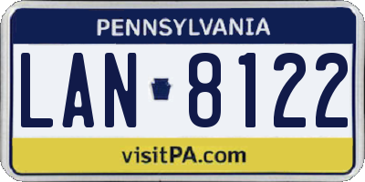 PA license plate LAN8122