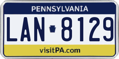 PA license plate LAN8129