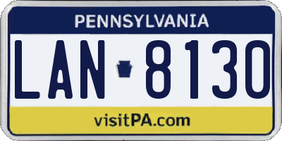 PA license plate LAN8130
