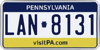 PA license plate LAN8131